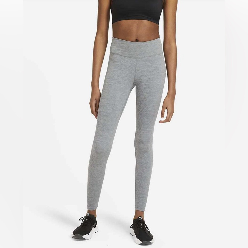 Nike One‎ Luxe Tight Fit Midrise Leggings Women XS Heather Gray Performance NWT